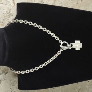 Sterling Silver Chain Necklace with Cross Pendant